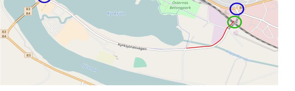 Den lokala trafiken upplever svårigheter att ansluta till/från anslutande lokalgator, på grund av dålig sikt och höga trafikvolymer.