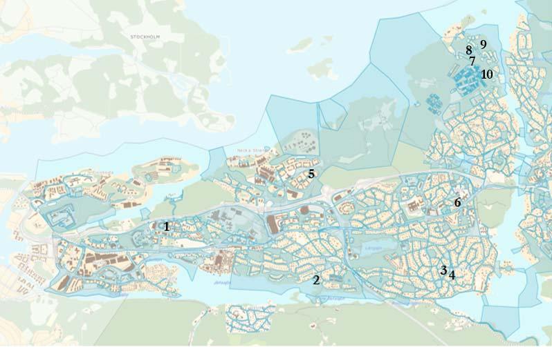 205 6 (20) Sicklaön Nr Fastighet Markanvändning Kommundel Areal 1 SICKLAÖN 106:4 Planlagd kvartersmark, allmänt ändamål. Sicklaön 417 2 SICKLAÖN 298:1 Planlagd kvartersmark, allmänt ändamål.