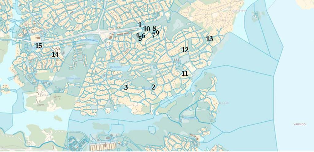 206 7 (20) Södra Boo Nr Fastighet Markanvändning Kommundel Areal 1 LÄNNERSTA 1:1086 Planlagd kvartersmark, industri och upplag. Södra Boo 1429 2 LÄNNERSTA 1:347 Planlagd kvartersmark, bostad.