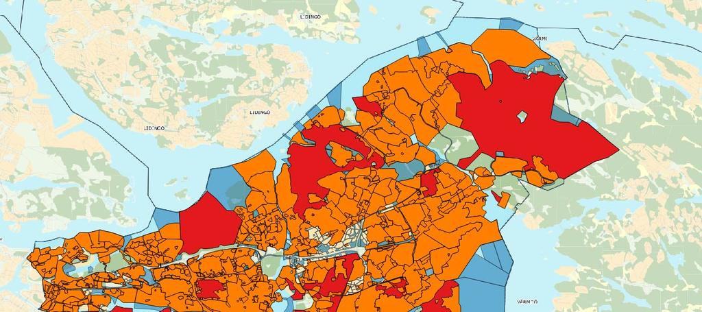 215 16 (20) Markreglerande planer och bestämmelser Nästan all mark i kommunen är planlagd eller omfattas av någon form av markreglerande bestämmelse.
