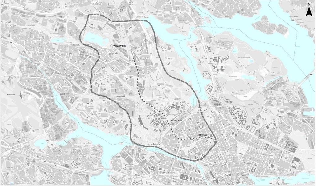Inbjudan skickades till fastighetsägare inom utredningsområdet för grundvattenbortledning, se figur 1 nedan.