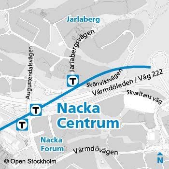 söder om Värmdövägen borttagna Gångtunnel under Värmdövägen möjlig (Ingår ej i FUT:s uppdrag) Nacka