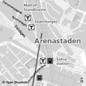 uppgångar Arenastaden Stationen placeras nu helt i