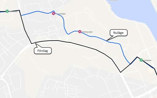 76(98) Del 3: 754 Överväger att inte trafikera Karlhov Beskrivning av förslaget Linje 754/754X är en Södertäljes mest populära linjer med både hög belastning och turtäthet på sträckan