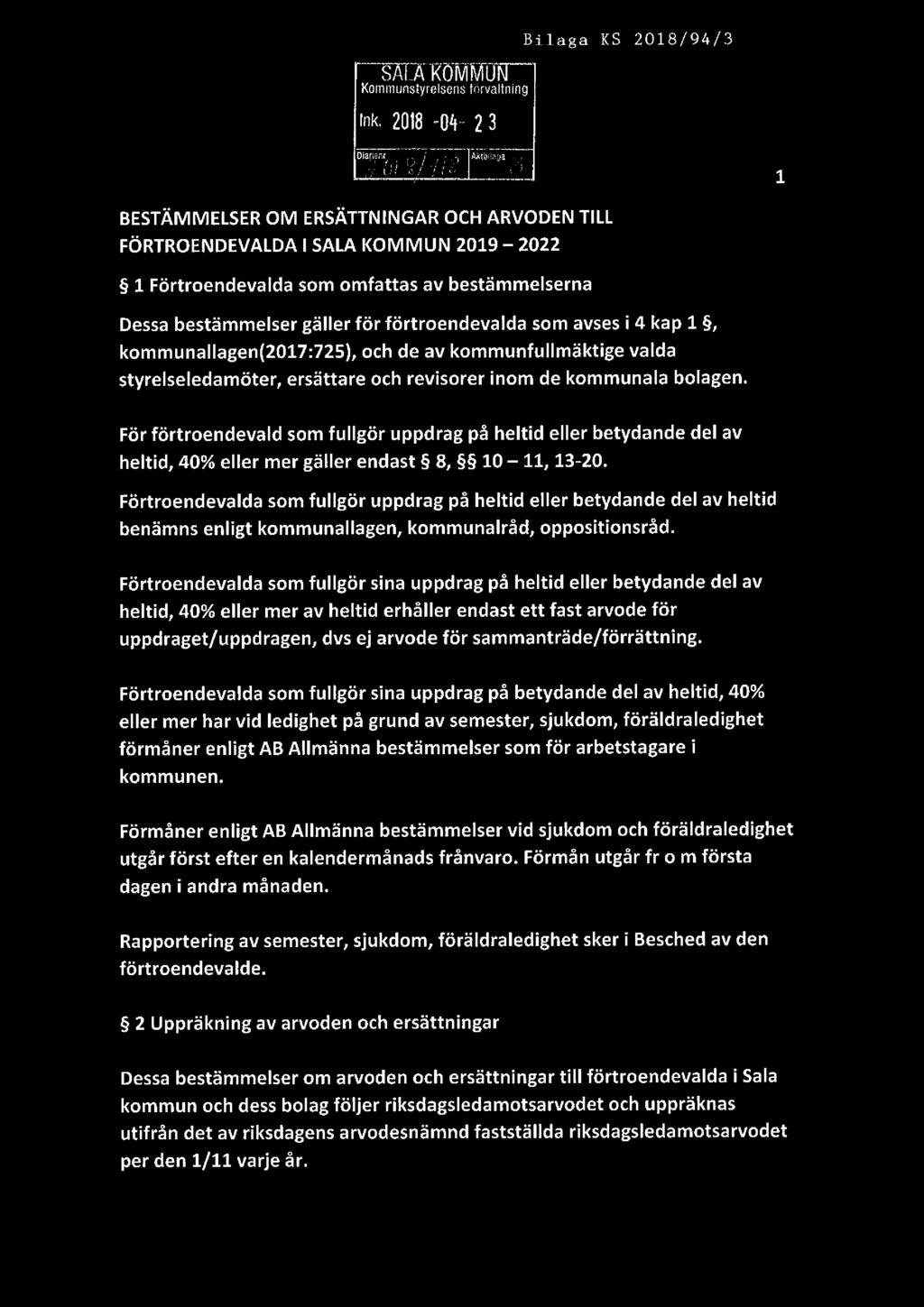 ALA KOMMUN Kommunstyrelsens förvaltning lnk- 2018 "Uli" 23 Bilaga KS 2018/94/3 Dig!