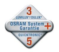 Garanti Teknisk utrustning Lämpar sig för användning med elektroniska driftdon Säkerhetsanvisningar In case of lamp breakage: www.osram.