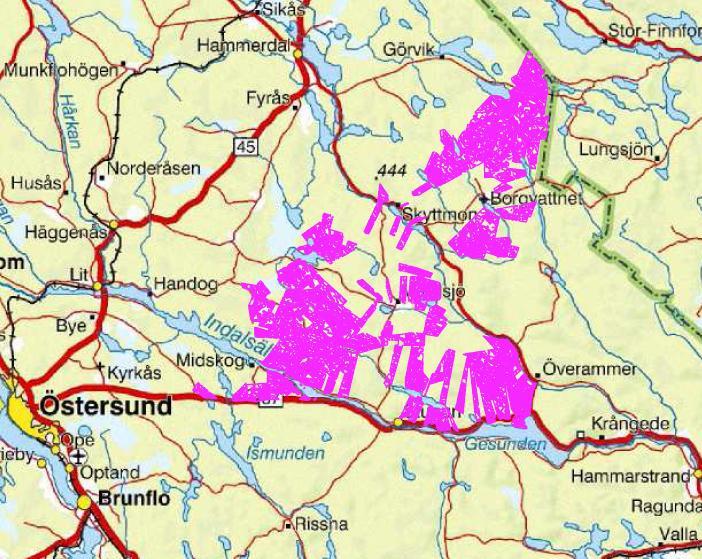 8 BILAGOR Bilaga 1. Visar en karta över Stuguns distrikt.