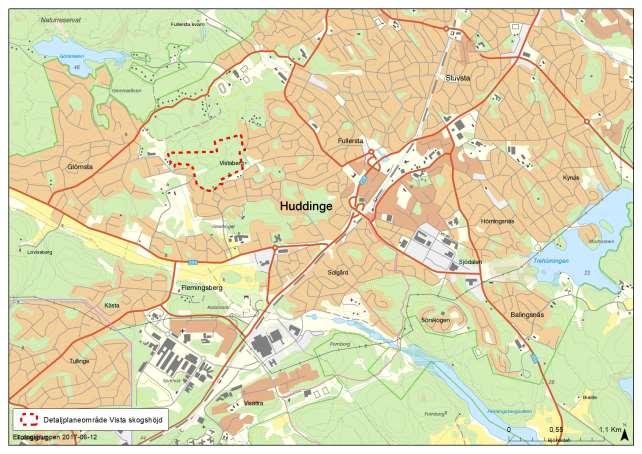 Bakgrund En detaljplan håller på att tas fram för Vista skogshöjd i Huddinge kommun. Detaljplanen, med omkring 500 bostäder och en förskola, är den sista delen av utbyggnaden av området.