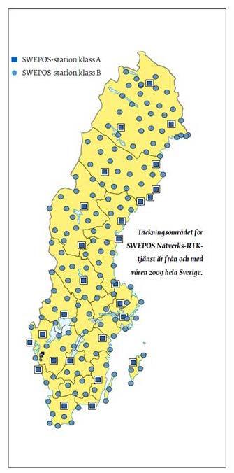 Swepos nätverks-rtk referensstationer Nationellt nät av fasta referensstationer för GNSS som är en del av den nationella geodetiska infrastrukturen Etablerat och utvecklat i samarbete med Chalmers