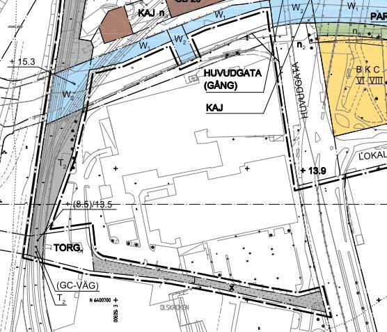 I öster ligger Gamlestadsvägen och Kristinedahl. Söderut finns E20 och Ånäsvägen. I väster ligger spårvagnsspår samt den nya partihalls-förbindelsen.