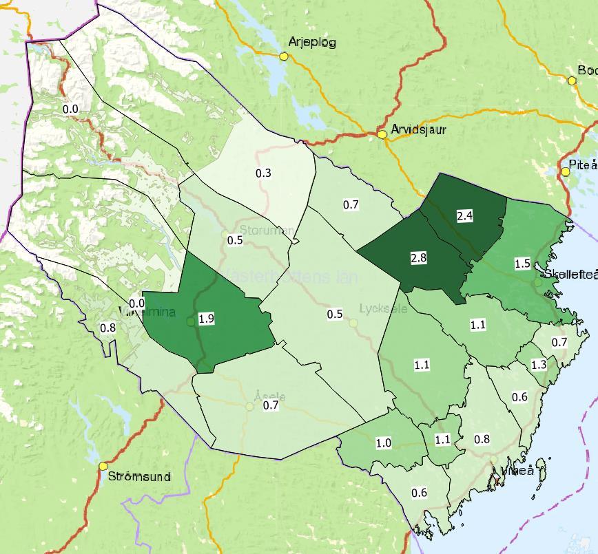 Beräknat antal fällda Avskjutning orre Avskjutningen av orre har varit minskande sedan toppåret 28/29 och sedan 212 har tillgången på orre varit mycket dålig i hela länet.