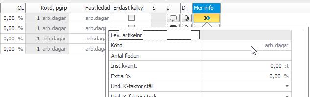 Om kolumnen inte syns så skapas den när du gömmer undan den första kolumnen.