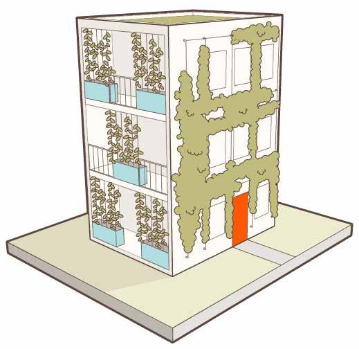 Green City Facade Green City Facade Planter Green City Climber Green City Facade Planter Planteringkärl anpassade specifikt för fasadprojektet Kombinera med vajerspaljé eller laser/vattenskuren