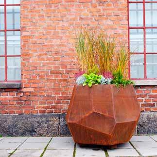 Green City Planter Karosta Unik form CORTEN Svenskt Stål - Handtillverkad till unik form!