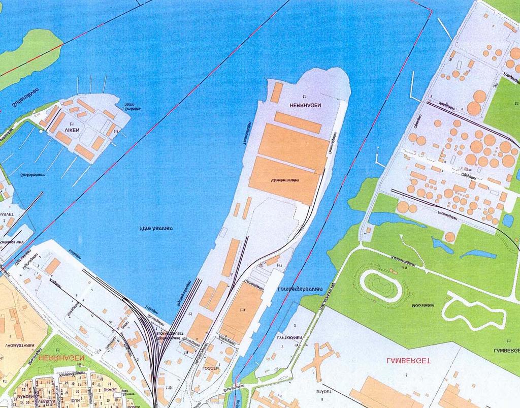 Karta över Karlstad Hamn 6 1 2 5 3 4 7 1.. Wermlandkajen 2.. Handelshamnen 3.. Vänerterminalen 4.. Oljehamnen 5.