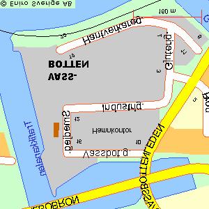 Karta över Vänersborgs Hamn 1 Container för brännbart