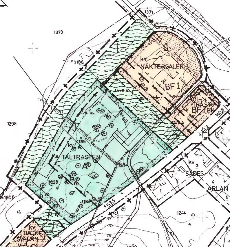 2(10) Markägoförhållanden Samtlig mark inom planområdet ägs av Ljungby kommun. Planområdet omfattar två fastigheter, Taltrasten 1 och Hångers 3:21.