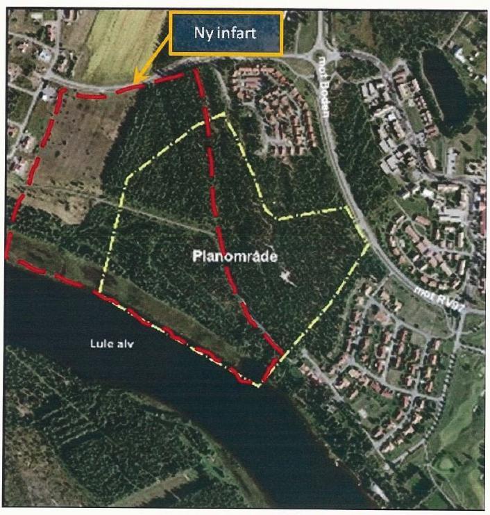 Detaljplan 25-P91/76 lagakraftvunnen 1991-06-03 medger bostäder i två våningar med största totala bruttoarea 16 300 m 2 ovan mark för hela planområdet.