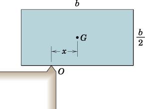 015 Utgåa Problem 6/55 Te uniform rectangular slab is released from rest in te position sown in te figure below.