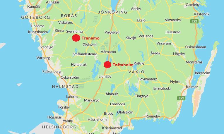2. Material och metod Studiens material är framställt genom egen mätning av försöken i Tranemo och Toftaholm. Resultaten har jämförts med data från tidigare mätningar i bestånden.