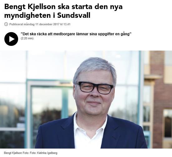 Myndigheten för digital förvaltning Etableras den 1/9 2018 Placeras i Sundsvall Ska stödja, utveckla,