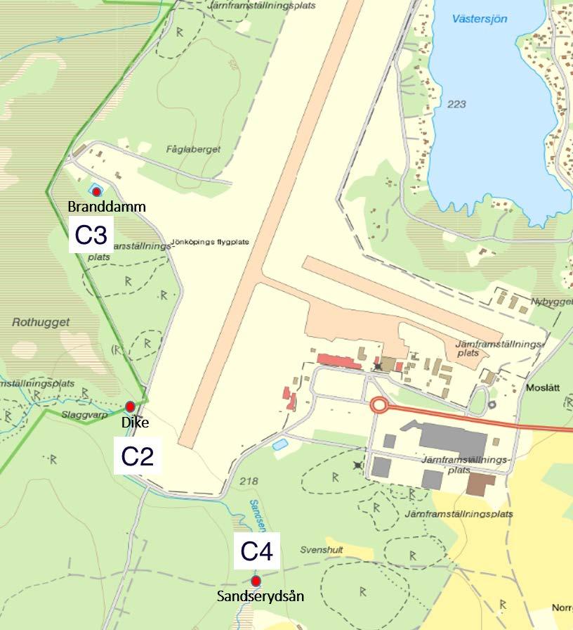 Civila flygplatser: Jönköping, Arlanda 9000,0 22 000 ng/l 8000,0 7000,0 6000,0 Concentration (ng/l) 5000,0 4000,0 3000,0 2000,0 1000,0 0,0 1 300 ng/l 240 ng/l 250 ng/l Axamo branddamm Axamo dike