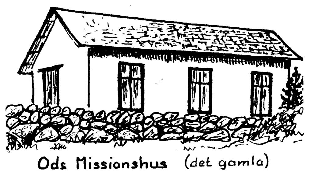 ODS GAMLA MISSIONSHUS Läge: Herrljunga kommun, Ods socken, Ekelunds gård, 0,3 km sydost om Ods kyrka Od, missionshuset markerat med rött Uppgiftslämnare: Jakob Johansson Skattegården pl 3115, 52496