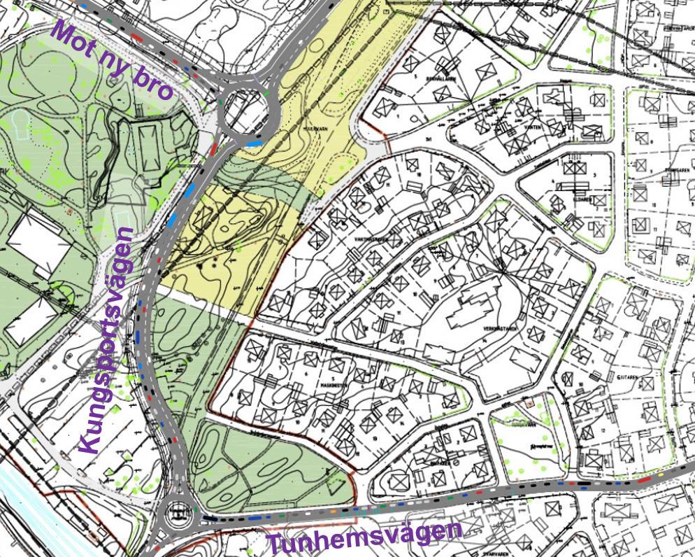 Efter broöppningen anländer ett uppdämt trafikflöde till de intilliggande korsningarna på den östra sidan av Göta Älv.