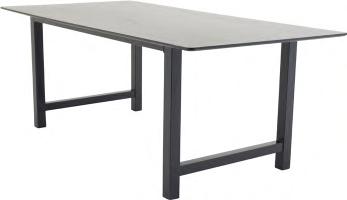 ESTELLE 200*90*H76 Count matbord 19923-300 Vit metall, vit MDF