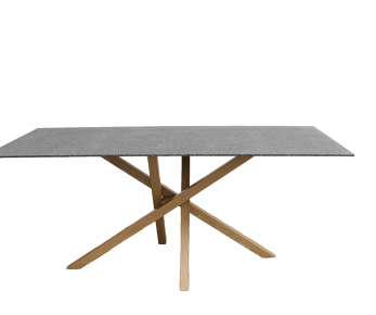 metall, mörk teak Palace matbord 19920-488 Svart