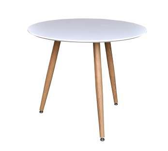 120*75*H75 120*75*H75 Ø90*H75 Polar matbord 19880-468 Svart metall, vit MDF Polar matbord