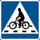 TYP 1: Korsande gång- och cykelväg, 4- vägskorsning. Figur 5.2.