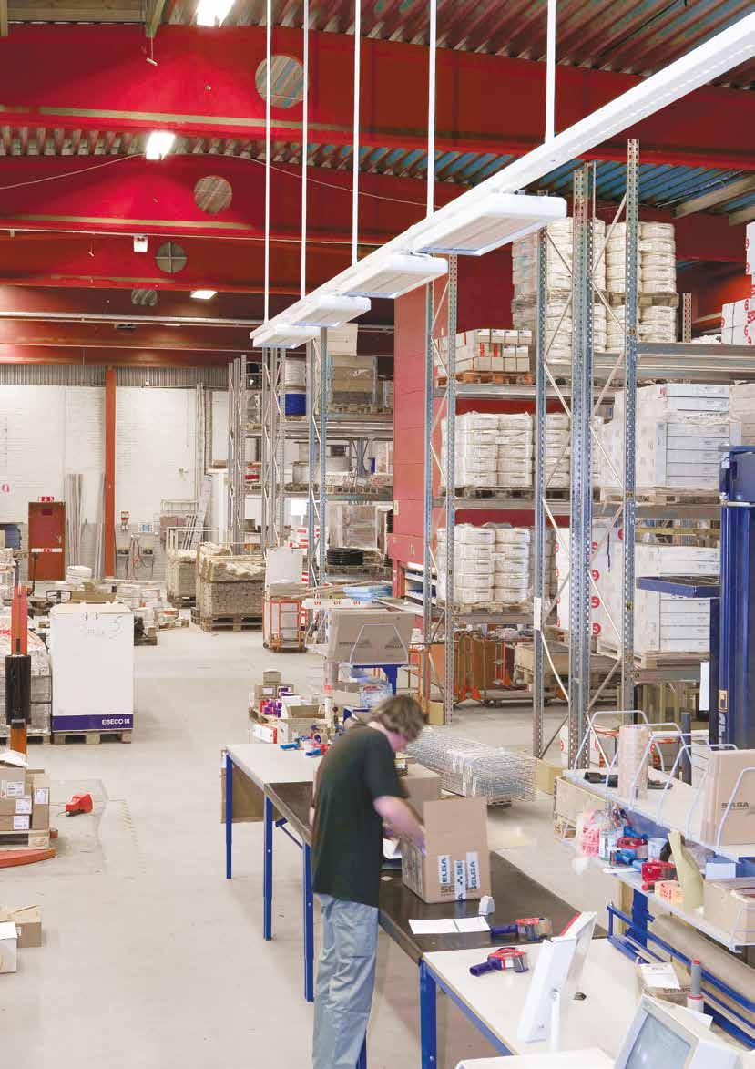 Industri och större lokaler Värmestrålarprincipen utnyttjas särskilt väl i byggnader med hög takhöjd såsom industribyggnader.