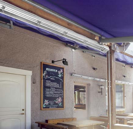 CIRT 2h 1 h 1/2 h 4h kw CBT 2h 2 1 1h 4h Comfortinfra CIR Regleringsalternativ Effektreglering med timer Steglös reglering som är speciellt lämplig för punkt- eller zonuppvärmning.
