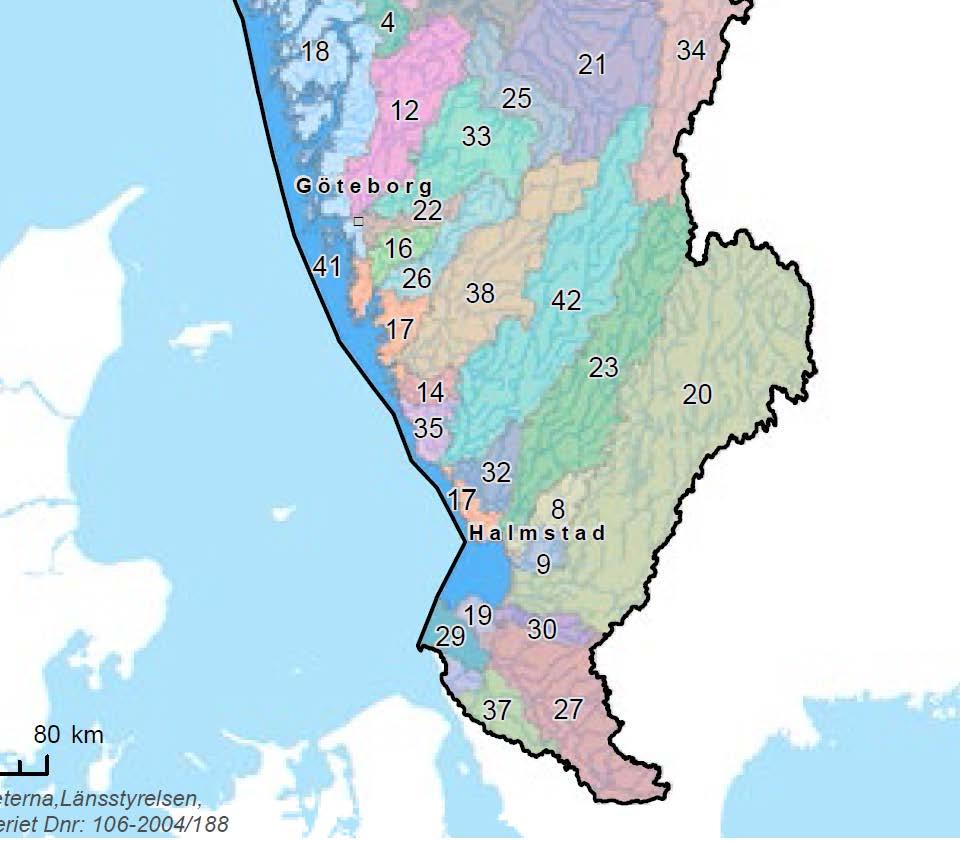Sammanställningar per åtgärdsområde Åtgärdsområden 27 Rönne å 28 Sjöråsån, Mariedalsån och Öredalsån 29 Skälderviken 30 Stensån 31 Strömsån 32 Suseån 33 Säveån 34