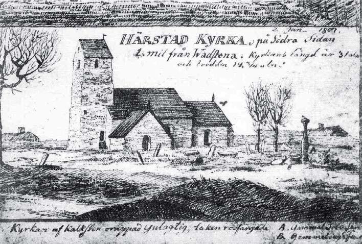 Under andra hälften av 1100-talet tillkom tornet, medan sakristian är senmedeltida. Tornets byggnadshistoria är oklar.