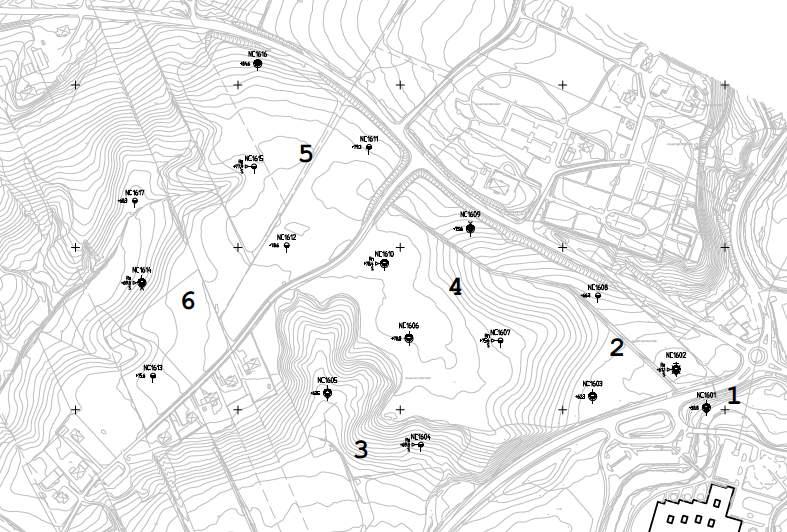 planområdet kommer delområdena 2 och 4 respektive 5 och 6, enligt Norconsults indelning, att bebyggas (Bollebygds kommun 2018). Figur 22.