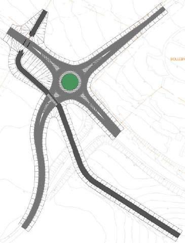 korsning (tunnel) under Rävlandavägen och Hindåsvägen, för att säkerställa bra passage för barn till och från skolorna. Cirkulationsplatsen finns kvar i kommunens framtida planering för området.