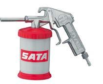 SATA BLÄSTERPISTOL MED UNDERKOPP 6-17335 SATA-blästerpistol med karbidrör och sugkopp av plast TRYCKLUFTSTANK IW-N87NY000 100L IW-N87FY001 200L IW-N87FY002 270L Egenskaper Sugkopppistol med 1 l