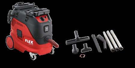 FLEX DAMMSUGARE VCE33 LAC-KIT 445983 30L 446009 42L FLEX AVFALLSSÄCK 5-PACK 445061 Förslutningsbar sopsäck av PP, idealisk för grov smuts. För VCE 33/44 L/M AC.