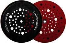 CS FUSION BACK PAD 5-154197 Teknisk information 97 hål 42 sughål 55 hål för att avleda damm i speciella kanaler Diameter: 150 mm Vikt: 130 g