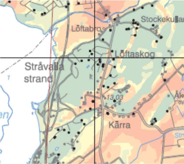 2 Utvecklingsområde Bua Topografi Inom utvecklingsområdet uppgår nivåskillnaderna till cirka 30 m. Ungefär halva utvecklingsområdet kan sägas vara beläget på en terrass.