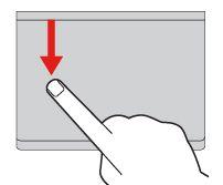 I följande avsnitt får du information om några tryckgester i Windows 8.1.