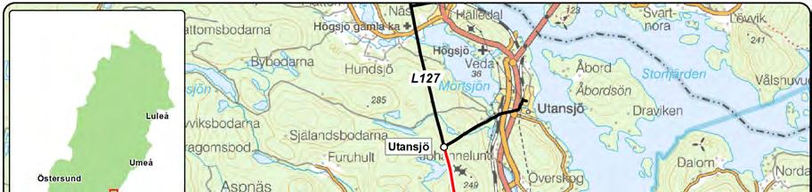 1 Inledning 1.1 Bakgrund E.ON Elnät har nätkoncession (tillstånd) för L126, en befintlig 130 kv luftledning mellan Utansjö och Murberget. Utöver denna ledning har E.