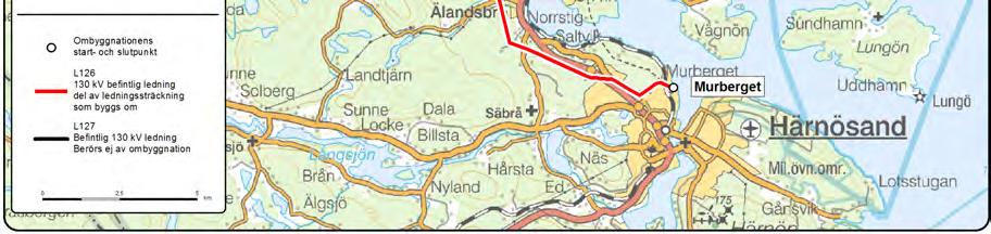 1. Både L126 och L127 utgör en viktig del av överföringen mellan regionnätstationerna och elektrifieringen av hela området från Kramfors till Härnösand och knyter ihop hela regionens nät från