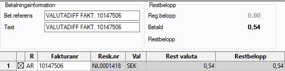 i kolumn R och trycka på Leverantör/Kund i verktygsraden. Ange aktuellt fakturanummer.