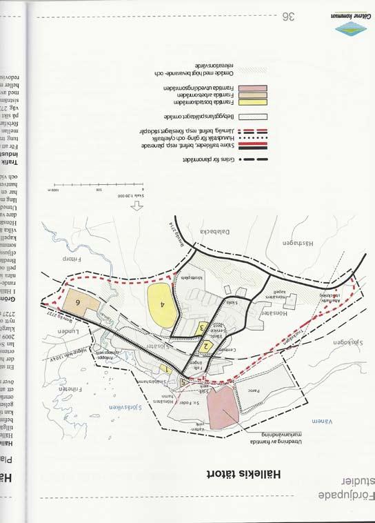 Utdrag ur gällande Översiktsplan 2010 Gällande detaljplaner Inom planområdet gäller tre detaljplaner: 1 Stadsplan för Hällekis tätort, förslag till utvidgning av stadsplanen, etapp II, fastställd