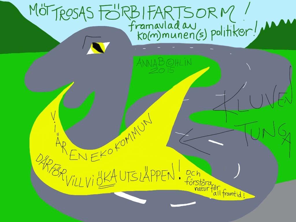 Förbifarten kommer att bidra till ökade utsläpp, tvärsemot vad hela världen nu försöker arbeta mot och komma överens om på klimatmöten.