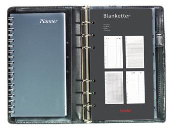 Årsplaner för innevarande och följande år. Adresser och register A-Ö. B-pack 1. Pärmformat: 90x120 mm.