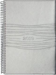 Twist Kalender med präglat konstläderomslag med flärp.